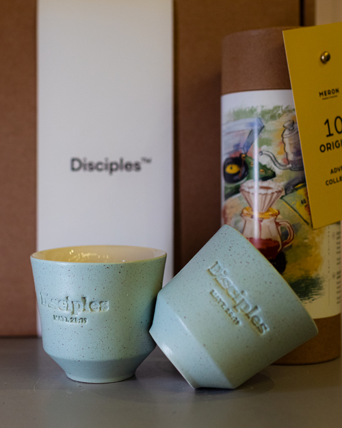 disciples coffee gift set - 2 cups + meron advent collection (200g)
